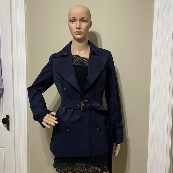 Burberry Blue Label Crestbridge Navy Double-Breasted Women's Jacket - Picture 4 of 11